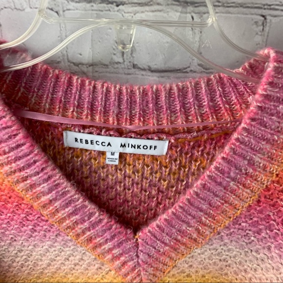 NWT Rebecca Minkoff Sunset Pink Andy Sweater M - Picture 4 of 8